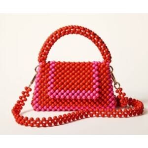 Kate Spade New York x Target Colorblock Beaded‎ Crossbody Purse Red Valentines